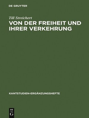 cover image of Von der Freiheit und ihrer Verkehrung